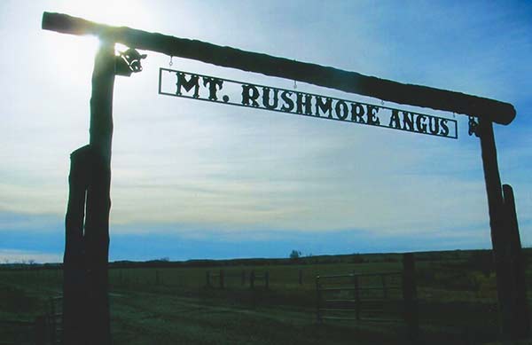 Mt. Rushmore Ranch sign